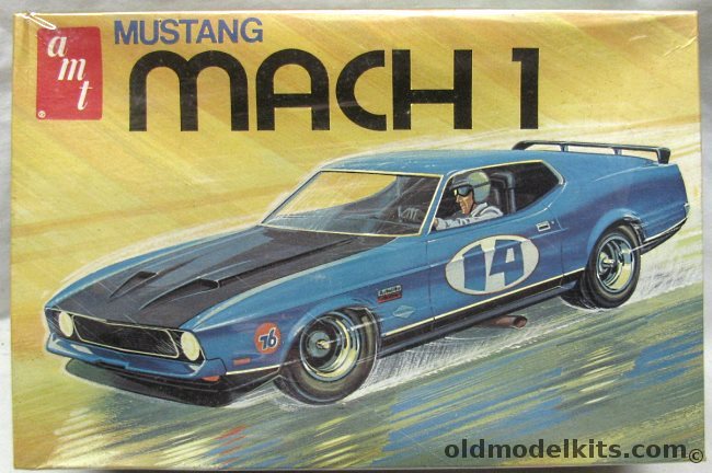 AMT 1/25 1971 Ford Mustang Mach 1 - 3 in 1 Kit / Stock / Custom / Road Racer / Drag, T114-225 plastic model kit